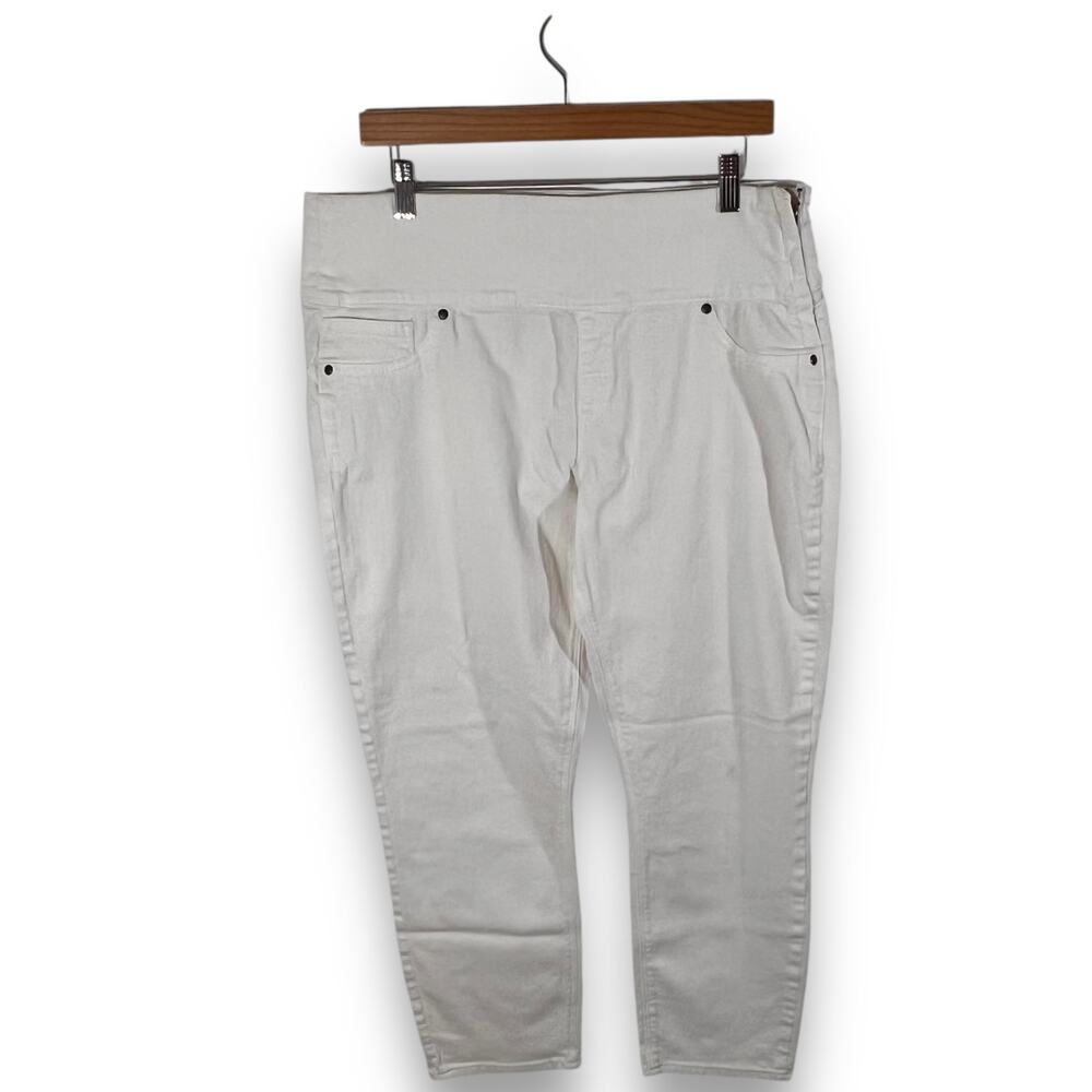 SPANX White Ankle Crop Jeans